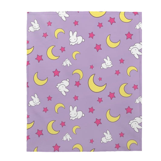 Usagi Blanket, Usagi Throw Blanket, Velveteen Plush Blanket